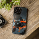 1966 GTO Orange Rainy City Tough Phone Case Cover Gift Art