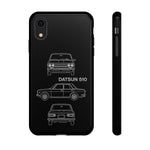 Datsun 510 Triple View Line Art JDM Tough Phone Case Cover Gift