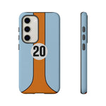 Blue Orange 20 Retro Endurance Racing Stripe Tough Phone Case Cover