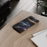 Skyline GT-R R34 White Nurburgring Speed Art Tough Phone Case