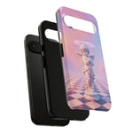 Praying Cherub Statue halo Vaporwave Aesthetic phone case