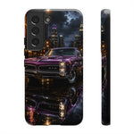 67 GTO Phone Case Purple, Rainy City Night Muscle Car Tough Cover