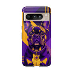 French Bulldog Pop-Art Portrait Tough Phone Case - Purple Gold