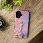 Praying Cherub Statue halo Vaporwave Aesthetic phone case