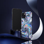 Chrome Metallic Swirl  Art Tough Phone Case