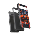 Orange Supra Phone Case, Neon City Night JDM Sports Car Tough Cover