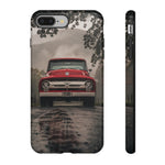 F100 Phone Case, Red White Classic Truck Foggy Road Cover, Gift