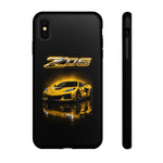 Z06 Corvette Phone Case, Yellow Neon Chrome Studio Cover
