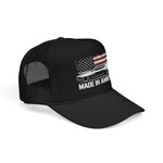 Chevelle Style Made In America Foam Trucker Hat Vintage Muscle Car USA Flag Snapback Cap