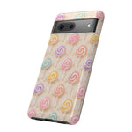 Pastel Swirl Lollipops Tough Case | Candy Pattern Phone Cover