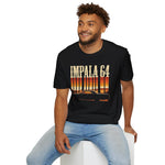 Impala 64 Retro Sunset Car T-Shirt Classic Lowrider Graphic Tee