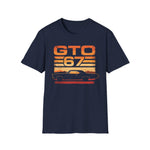 GTO 67 Retro Sunset Car T-Shirt Classic Muscle Graphic Tee
