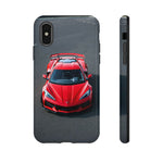 Red C8 Z06 Track Wing Tough Phone Case Cover Gift Art