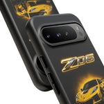 Z06 Corvette Phone Case, Yellow Neon Chrome Studio Cover