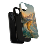 Leaping Golden Trout Lake Scene phone case | Tough Cover