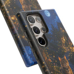 Moonlit Garden Cat Phone Case, Firefly Painterly Art Cover