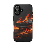 Black Charger Classic Muscle Flames Tough Phone Case Cover Gift