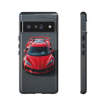 Red C8 Z06 Track Wing Tough Phone Case Cover Gift Art