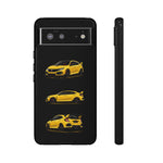 Yellow Type R Sports Car Phone Case Tough JDM Hot Hatch Multi View Print