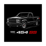 1990 Chevy 454 SS Truck Poster Classic Muscle Pickup Wall Art Print Vintage