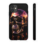 Chrome Skull Sunset Reflection Phone Case Tough Cover Gift