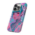Neon Cyber Geisha phone case | Tough Case