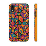 Peace Love Rainbow Spiral Art Tough Phone Case