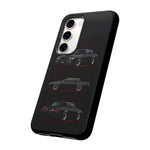 Black GNX Phone Case, Three-View Muscle Car Vector Tough Cover
