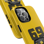 1969 Camaro Z28 Yellow Front View Muscle Car Tough Phone Case