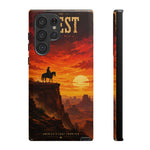 Western Sunset Cowboy Phone Case | Rugged Protective Cover