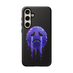 Glitch Sad Face Phone Case, Anime Melt Static Tough Cover