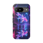 Neon Koi Reflection Vaporwave phone case | Tough Cover