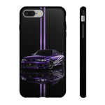 R33 Skyline Phone Case, Purple 97 JDM Sports Car Stripe Studio Cover