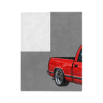 1994 Red Silverado 1500 Truck Blanket | Vintage Chevy Pickup Illustration