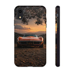 1969 C3 Corvette Phone Case, Orange Dirt Trail Dusk Cover, Gift