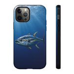 Yellowfin Tuna Phone Case, Deep Blue Water Tough Cover, Gift