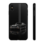 Nova SS Phone Case, Black 68 Muscle Car Silver Stripe Studio Cover