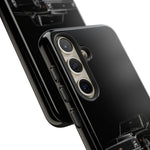 Black Classic C10 Truck Phone Case | Vintage Pickup Reflection, Minimal Auto Design