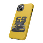 1969 Camaro Z28 Yellow Front View Muscle Car Tough Phone Case