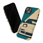 S13 Teal White Pop-up Tough Phone Case for JDM Fans