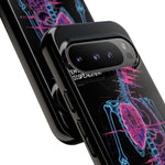 Neon Anatomical Skeleton Phone Case | Internal Displacement Art