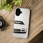 White NSX Phone Case, Retro 90s JDM Supercar Cover, Gift for Car Lovers