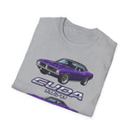 1970 Cuda purple car T-Shirt | Classic Muscle Car Tee