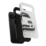 White MK4 Supra Phone Case, Retro 90s JDM Tough Cover for Car Enthusiasts
