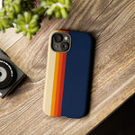 Retro Rainbow Stripe Phone Case | Tough Phone Case