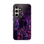 Anime Girl Neon City Tough Phone Case Cover Gift