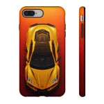 Z06 Corvette Phone Case, Yellow Top-Down Duotone Gradient Cover