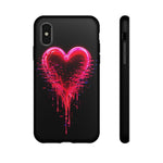 Melting Glitch Heart Neon Phone Case