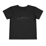 Toddler C7 Corvette Stingray Line Art T-Shirt, Minimalist Car Tee