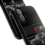 Black C6 Phone Case American Sports Car Tough Cover Gift